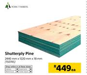 York Timbers Shutterply Pine-2440mm x 1220mm x 18mm Each