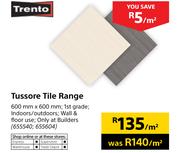 Trento Tussore Tile Range-600mm x 600mm Per Sqm