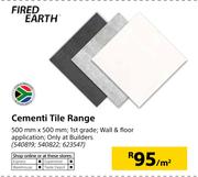 Fired Earth Cementi Tile Range-500mm x 500mm Per Sqm