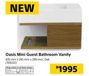 Oasis Mini Guset Bathroom Vanity Oak-435mm x 245mm x 290mm