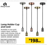 Design House Lamp Holder Cup & Cord-Each