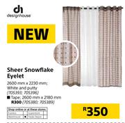 Design House Sheer Snowflake Tape 2600mm x 2180mm