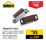 Builders Magnetic Catch White Or Brown 2 Pack