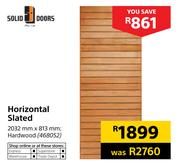 Solid Doors Horizintal Slated Hardwood 2032mm x 813mm