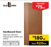 Solid Doors Hardboard Door 2032mm x 813mm, Internal Door, Hollow Core-Each