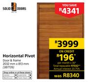 Solid Doors Horizontal Pivot Door & Frame 2032mm x 813mm