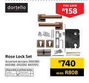 2Dortello Rose Lock Set Assorted Designs