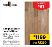 Solid Doors Saligna Finger Jointed Door 2032mm x 813mm Class 1 Semi Exterior Door