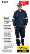 Beck Flame/ Acid Resistant Conti Pants D59SABS
