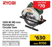 Ryobi 1250W 185mm Handyline Circular Saw HC-1250