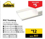 Builders PVC Trunking 2m 16mm x 16mm