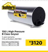 Builders 150L High Pressure B Class Geyser