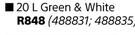 Fired Earth 20Ltr Extreme Roof Acrylic Green & White