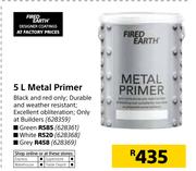 Fired Earth 5Ltr Metal Primer Green