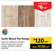 Earth Wood Tile Range-250mm x 500mm Per Sqm