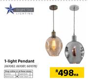 Bright Star 1 Light Pendant-Each