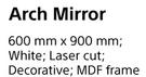 Design House Arch Mirror-600mm x 900mm Each