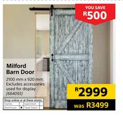 Milford Barn Door-2100mm x 920mm