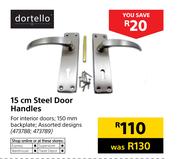 2Dortello 15cm Steel Door Handles