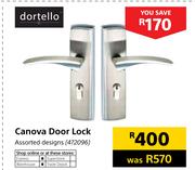 2Dortello Canova Door Lock Assorted Designs