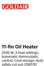 Goldair 11-Fin Oil Heater