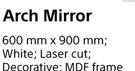 Design House Arch Mirror-600mm x 900mm Each