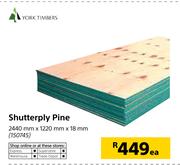 York Timbers Shutterply Pine 2440mm x 1220mm x 18mm-Each