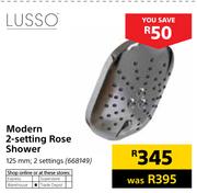 Lusso Modern 2 Setting Rose Shower 125mm