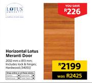 Lotus Horizontal Meranti Door-2032mm x 813mm