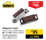 Builders Magnetic Catch 2 Pack (White Or Brown)