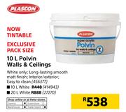 Plascon 10Ltr White Walls & Ceilings