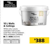 Fired Earth 10Ltr Walls & Ceilings