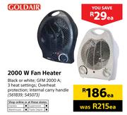 Goldair 2000W Fan Heater-Each