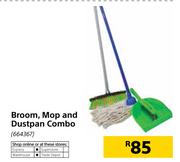 Broom, Mop And Dustpan Combo