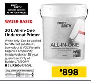 Fired Earth 20L All-In-One Undercoat Primer