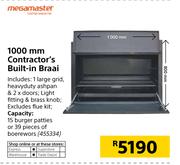 Megamster 1000mm Contractor's Built-In Braai