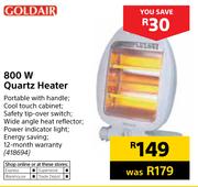 Goldair 800W Quartz Heater