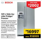 Bosch 531L Side-By-Side Fridge/Freezer