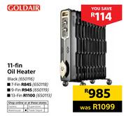 Goldair 11-Fin Oil Heater Black