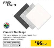 Fired Earth Cementi Tile Range-500mm x 500mm Per Sqm