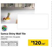 Samca Shiny Wall Tile 1st Grade-300 x 600mm Per Sqm