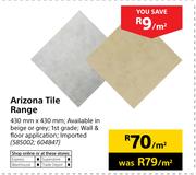 Arizona Tile Range-430mm x 430mm Per Sqm