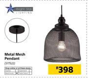 Bright Star Lighting Metal Mesh Pendant