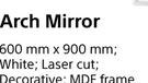 Design House Arch Mirror-600mm x 900mm Each