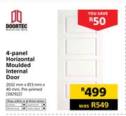 Doortec 4 Panel Horizontal Moulded Internal Door-2032mm x 813mm x 40mm