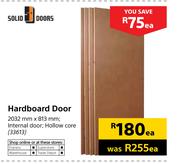 Solid Doors Hardboard Door-2032mm x 813mm Each