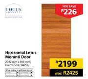 Lotus Horizontal Meranti Door-2032mm x 813mm