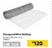 Hexagonal Wire Netting 25mm x 900mm x 5m