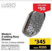 Lusso Modern 2 Setting Rose Shower 125mm