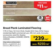 Premia Broad Plank Laminated Flooring-Per Sqm